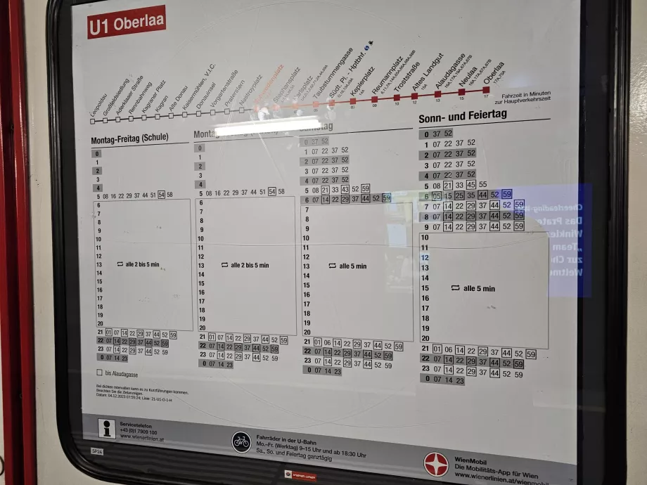 Metro-Fahrplan