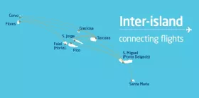 Karte der Routen auf den Azoren