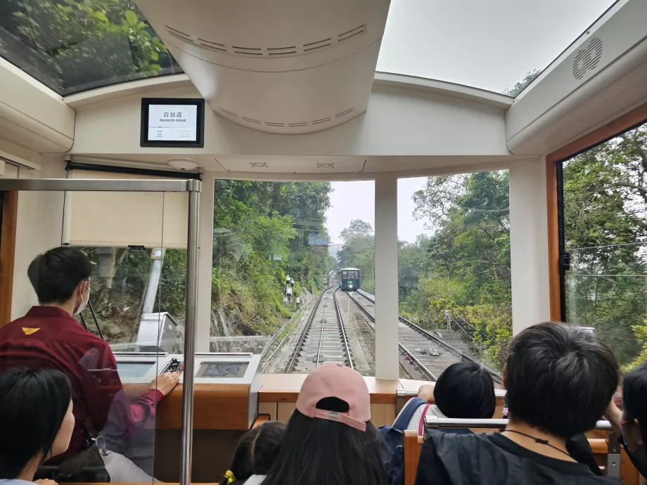 Vorbeifahren an einer entgegenkommenden Seilbahn