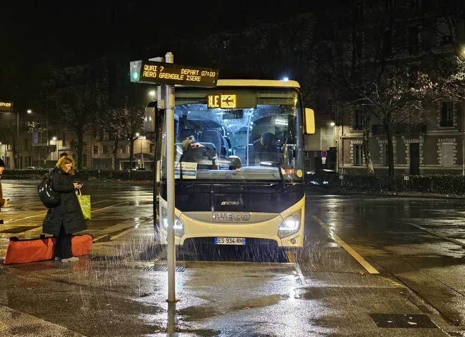 Airport bus stop, Grenoble