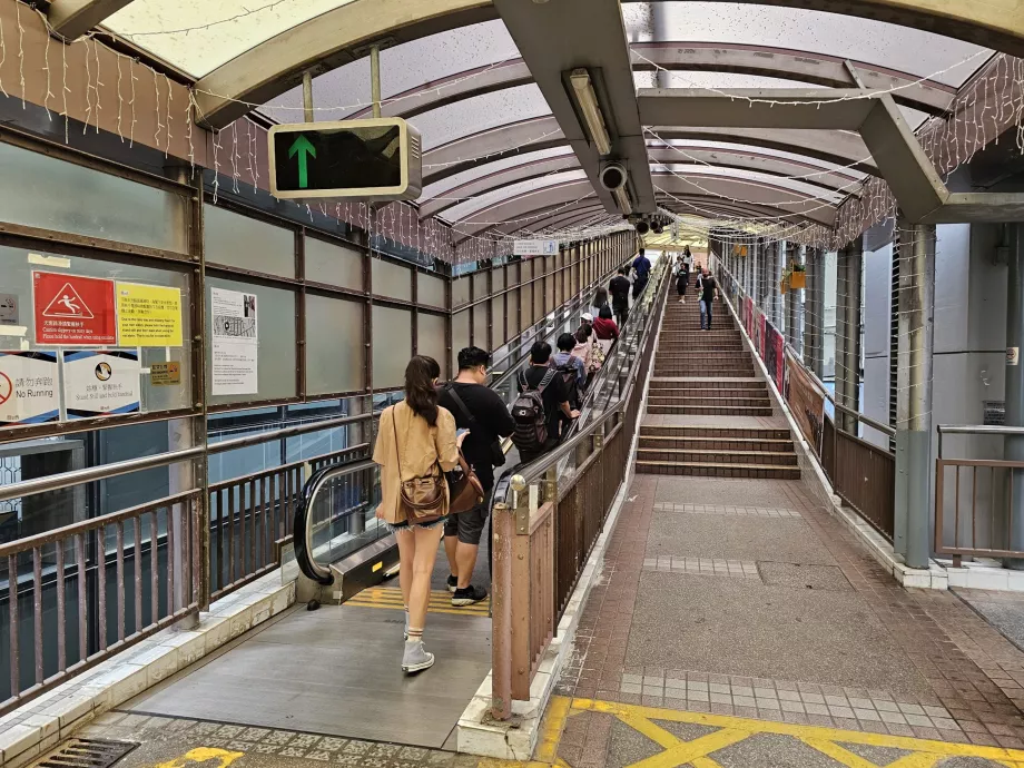 Rolltreppe von Central nach Mid-Levels