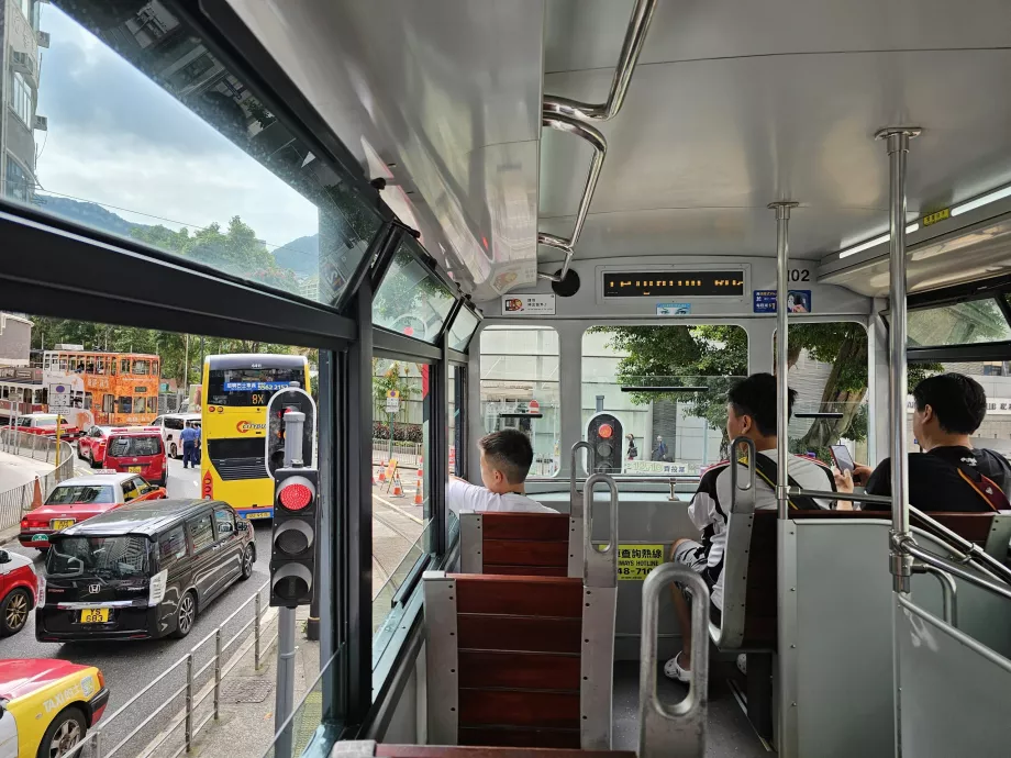 Blick aus dem 2. Stock der Straßenbahn