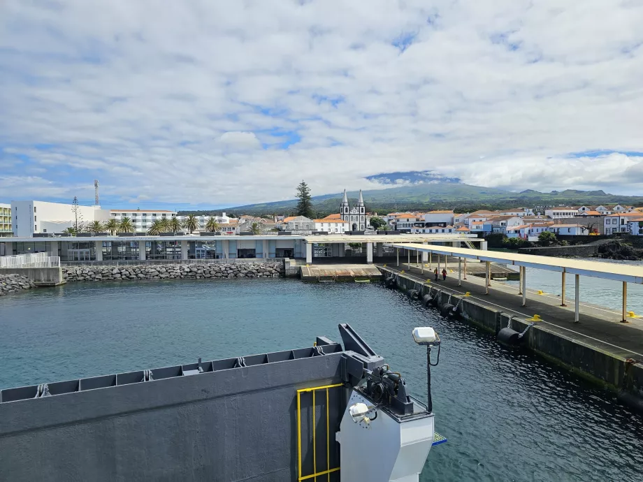 Hafen von Madalena, Ankunft von der Insel Faial