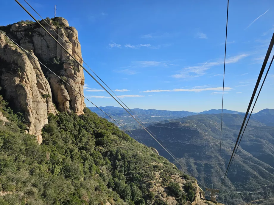 Blick von der Montserrat-Seilbahn