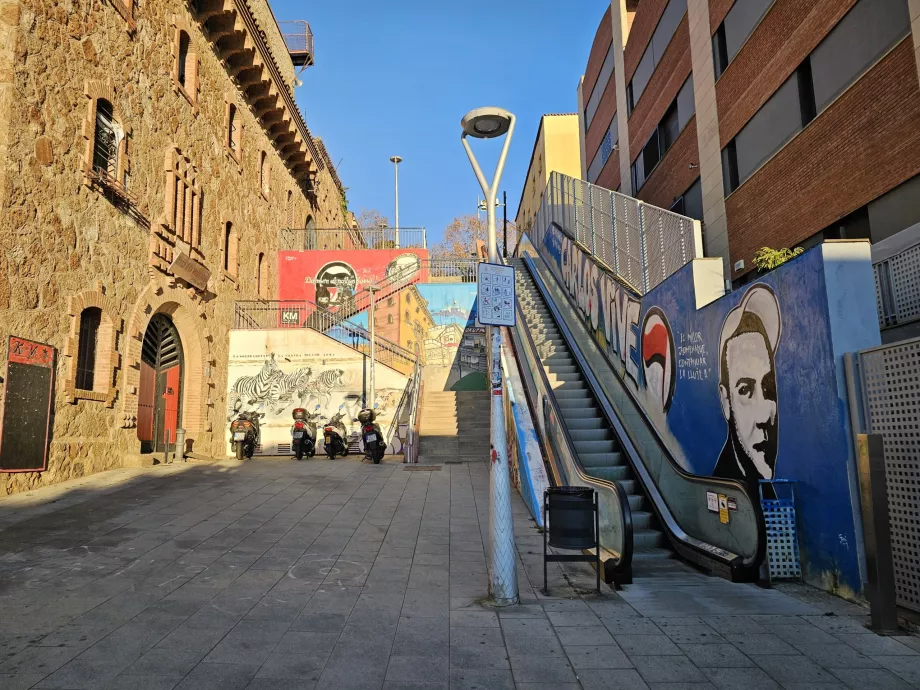 Rolltreppen zum Park Güell