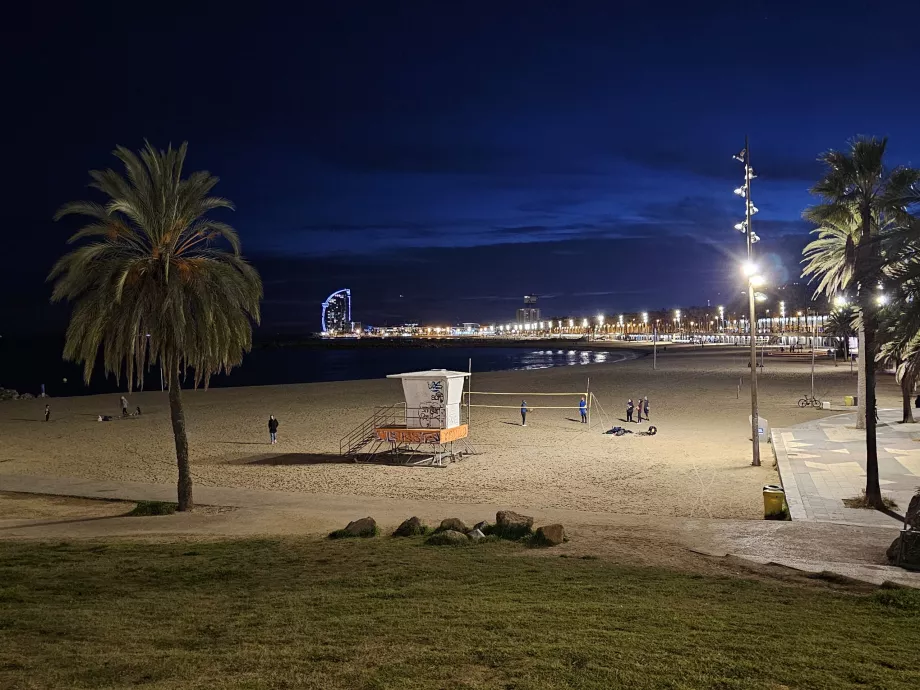 Barceloneta Nacht Strand