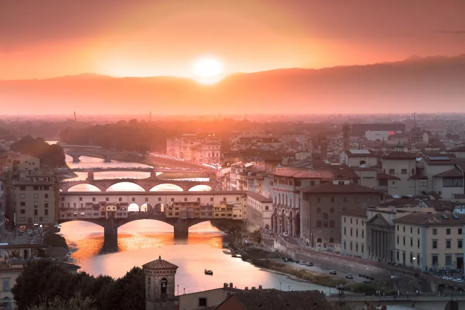 Sonnenuntergang über Florenz