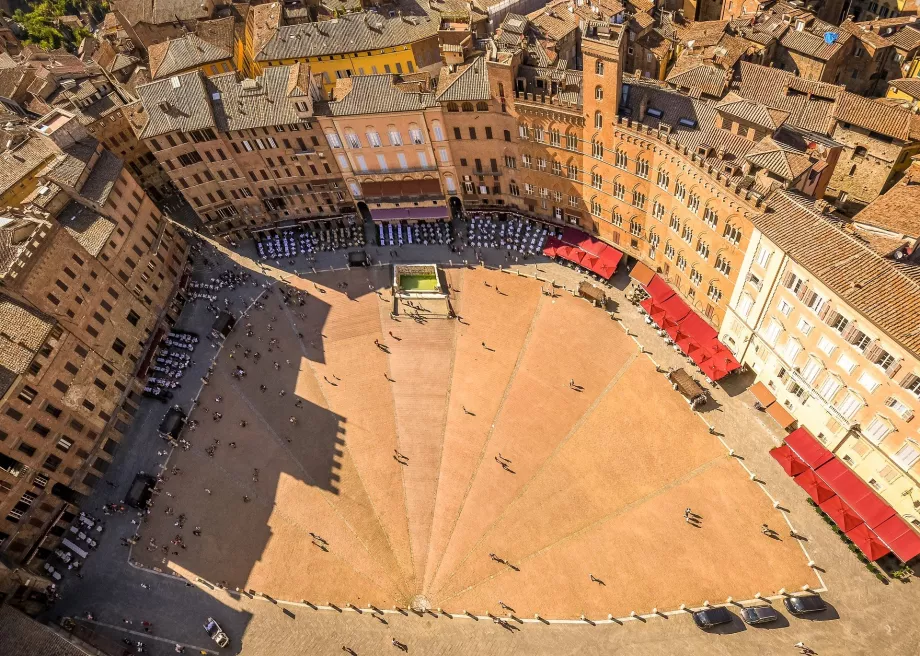 Blick auf die Piazza del Campo