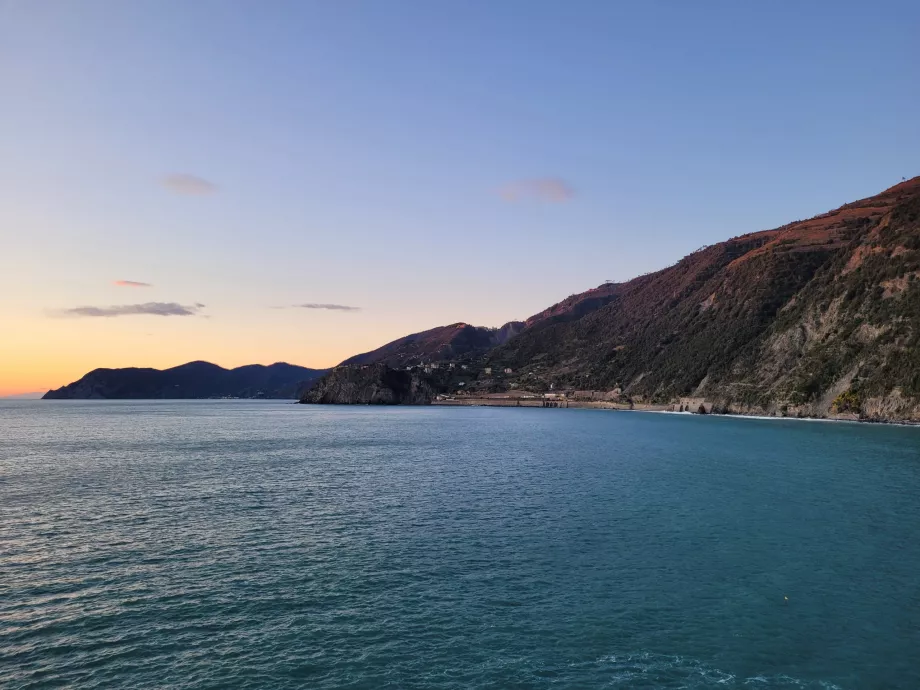 Blick auf die Küste in Richtung Corniglia