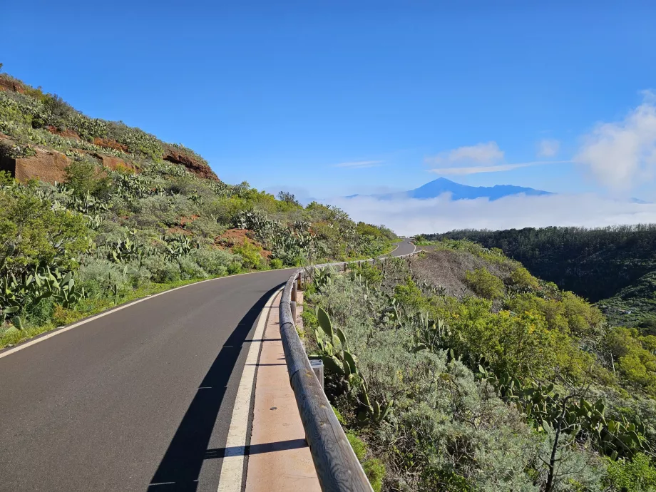 Straße zum Mirador de Abrante