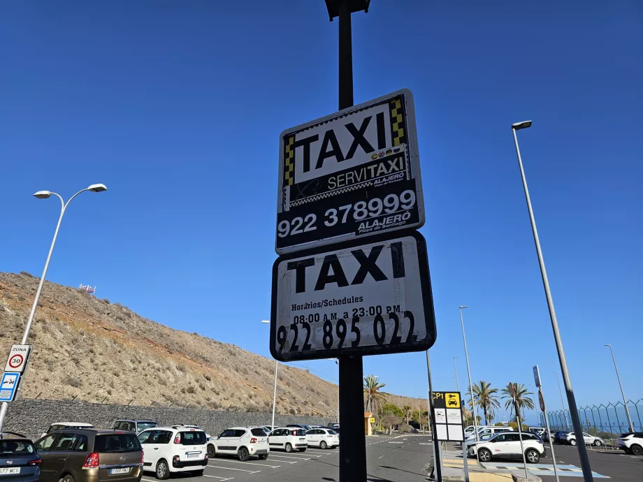 Telefonnummern für Taxi Gomera