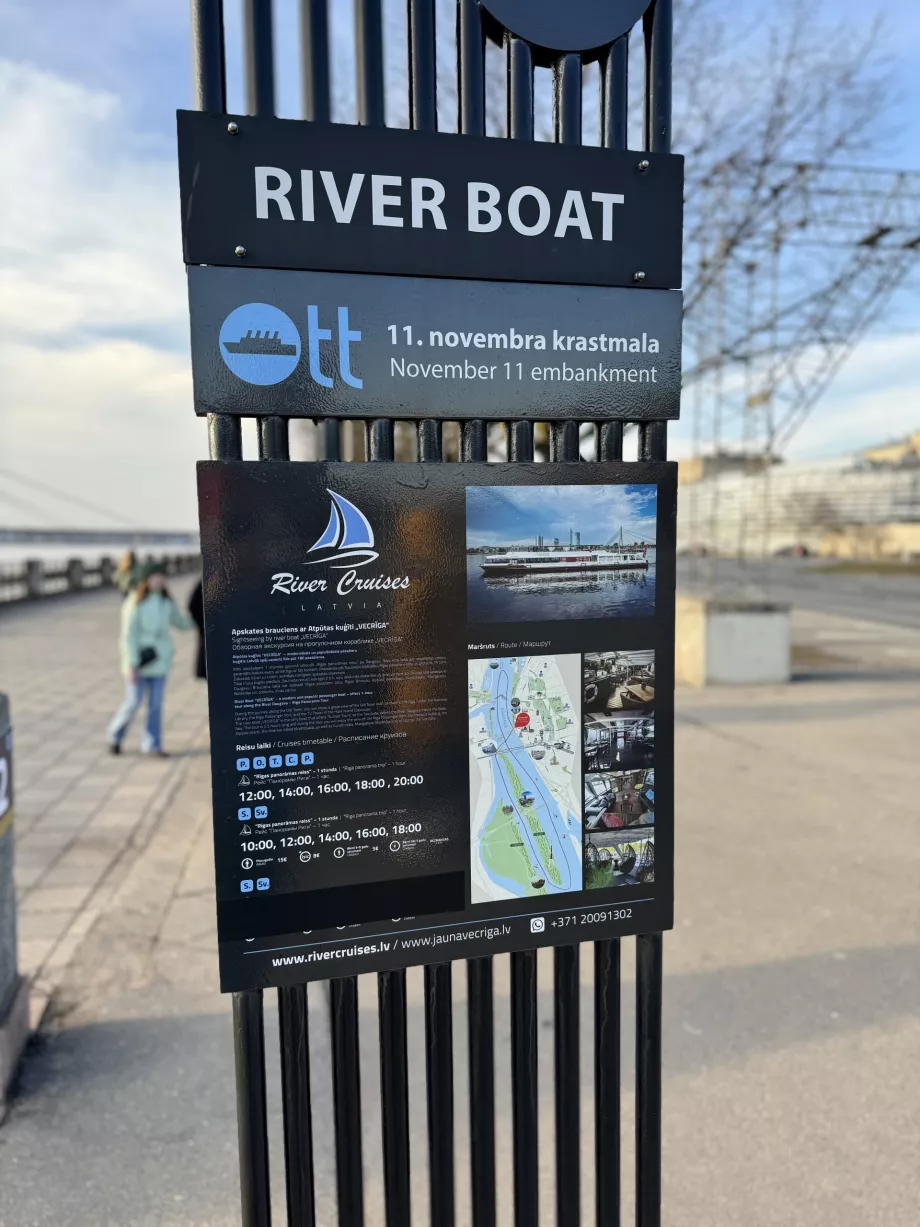 Panoramakreuzfahrt auf dem Fluss Daugava