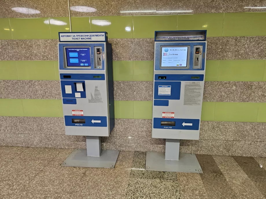 Einzelner Fahrkartenautomat für 1,60 lv.