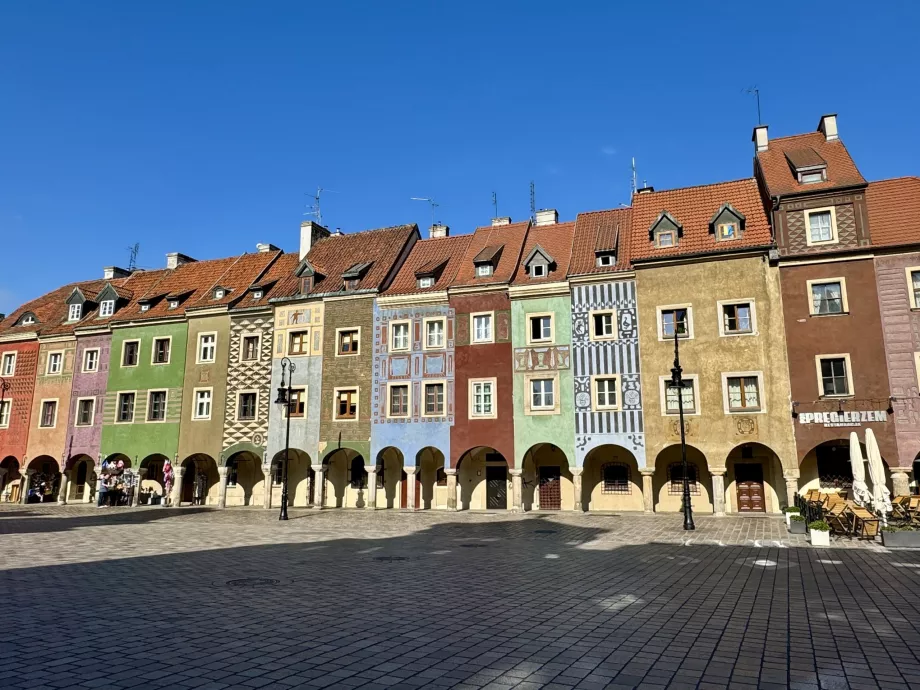 Bunte Häuser auf dem Stary Rynek in Poznan