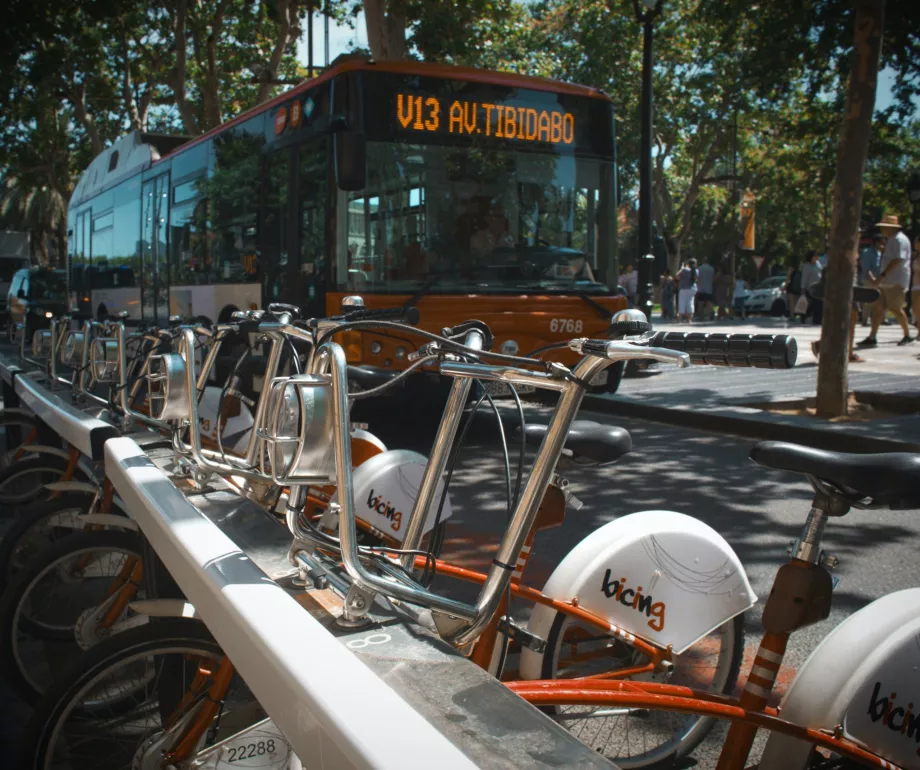 Bus- und Bike-Sharing Barcelona