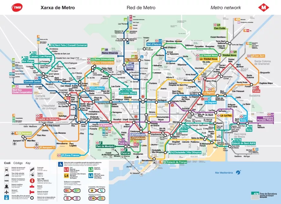 Metrokarte von Barcelona